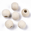 Natural Unfinished Wood Beads WOOD-Q038-15mm-1