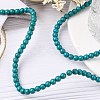 1 Strand Dyed Dark Cyan Round Synthetic Turquoise Beads Strands X-TURQ-G106-4mm-02E-3