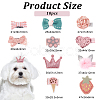 2 Sets Cute Polyester & Cotton Hair Clips Set OHAR-OC0001-04-2