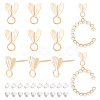 6 Pairs Brass Stud Earring Finding KK-BC0011-90-1