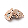 Brass Micro Pave Cubic Zirconia Magnetic Clasps with Loops ZIRC-P071-27-NR-3
