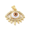 Brass Micro Pave Cubic Zirconia Pendants KK-B059-41G-A-1