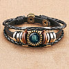 12 Constellations PU Leather Multi-strand Bracelets WGFD09F-08-1