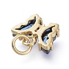 Brass Micro Pave Clear Cubic Zirconia Pendant ZIRC-P079-B01-09-2