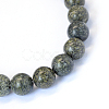 Natural Serpentine/Green Lace Stone Round Bead Strands X-G-E334-6mm-14-2