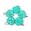 Valentine's Day Synthetic Turquoise Dyed Pendants PW-WG34610-10-1