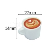 Resin Miniature Coffee Cup Ornaments PW-WG14105-04-1