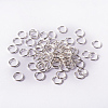 Silver Color Plated Brass Open Jump Rings X-JRC8MM-S-5