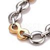 PVD Vacuum Plating 304 Stainless Steel Infinity Link Chains Necklace STAS-E160-14GP-2