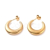 PVD Vacuum Plating 304 Stainless Steel Crescent Moon Stud Earrings for Women EJEW-F280-05D-G-1