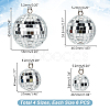 Mirror Ball Reflective Ball Pendants DIY-WH0570-26-2