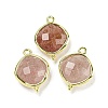 Natural Strawberry Quartz Pendants G-M431-12G-05-1