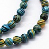 Synthetic Malachite Beads Strands G-I199-32-8mm-E-3