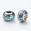 304 Stainless Steel Resin European Beads RPDL-G001-A-2