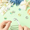 11Pcs 11 Colors Alloy Glass Pendants FIND-CJ0004-97-5