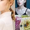 Pearl Earrings with Cubic Zirconia White Freshwater Shell Pearl Dangle Hook Earrings Stud Round Ball Drop Hoop Earrings Brass Jewelry Gift for Women JE1097C-7