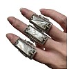 Alloy Acrylic Cuff Open Rings WG8CAE0-01-5