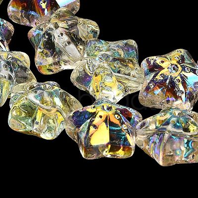 Electroplate Baking Paint Glass Beads Strands EGLA-K061-12A-AB02-1
