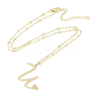 304 Stainless Steel Pendant Necklaces NJEW-H029-02G-U-1