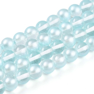 Baking Paint Transparent Glass Beads X1-DGLA-N011-10mm-05-1