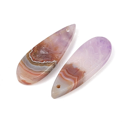 Natural Amethyst Lace Agate Pendants G-K381-10-1