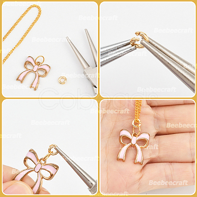 20Pcs 2 Colors Brass Locking Jump Rings KK-BBC0023-07A-1