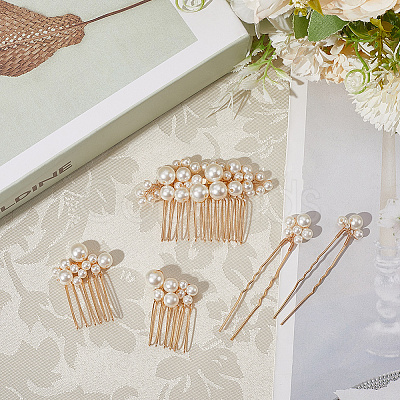 Iron Hair Sticks & Hair Combs OHAR-WH20008-06G-1
