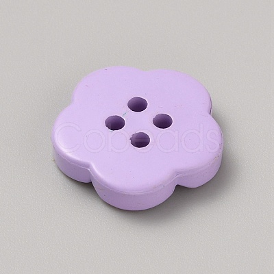 Spray Painted Plastic Buttons FIND-WH0152-394A-03-1