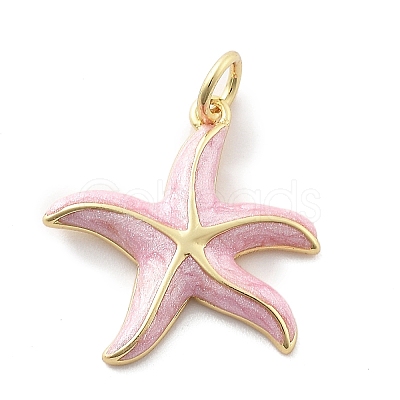 Brass Enamel Pendants KK-Q029-04G-01-1