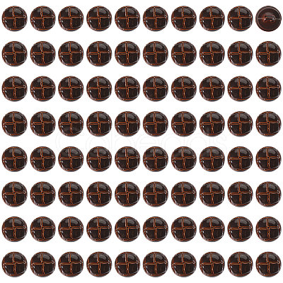 1-Hole Plastic Buttons BUTT-CA0001-34C-1