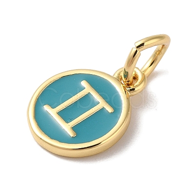 Real 18K Gold Plated Brass Enamel Charms KK-L216-001G-I05-1