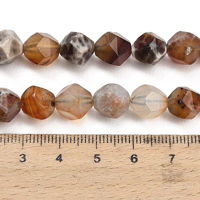 Natural Agate(Dyed & Heated) Beads Strands G-K425-B06-01-1