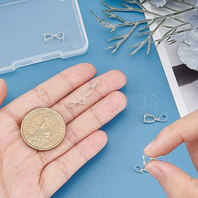 6Pcs 3 Style 925 Sterling Silver Pendant Bails STER-SC0001-17-1