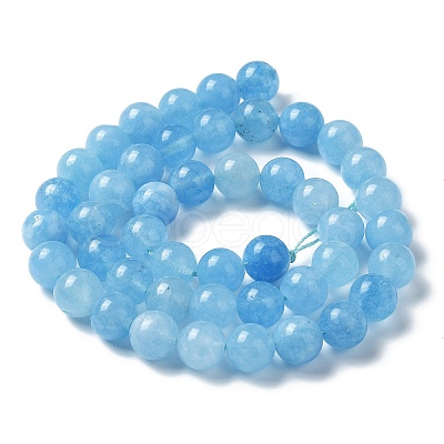 Natural Green Jade Imitation Aquamarine Beads Strands G-B046-08A-1