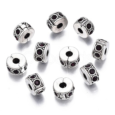 Brass Rhinestone European Clasps LS-KK-N291-01AS-08-1