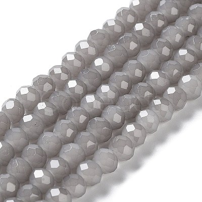 Baking Paint Imitation Jade Glass Bead Strands LS-X-DGLA-A034-J6MM-A43-1
