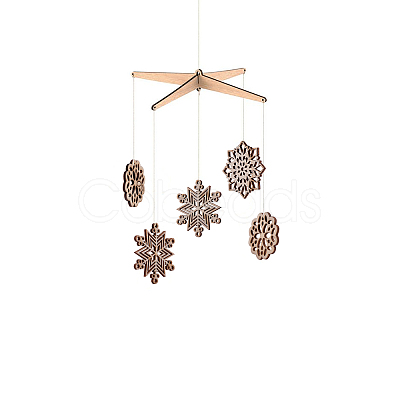 50Pcs Laser Cut Unfinished Wood Pendants WOOD-CJ0001-37-1