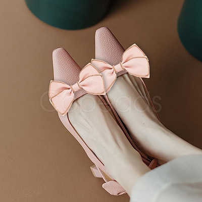 AHADEMAKER 8Pcs 4 Colors Polyester Bowknots Ornament Accessories AJEW-GA0005-45-1