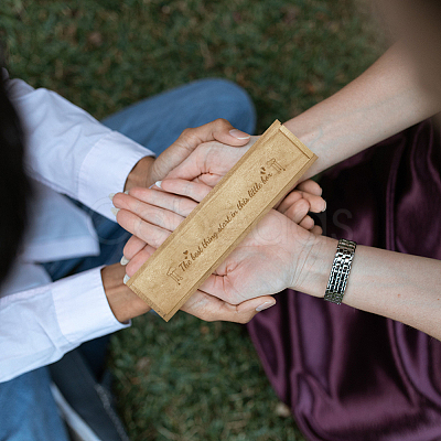 Rectangle Wooden Pregnancy Test Keepsake Box with Slide Cover CON-WH0102-005-1