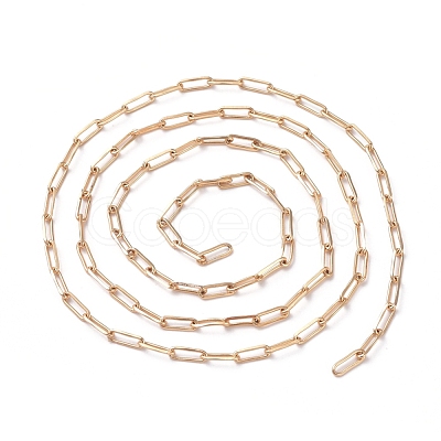 Soldered Brass Paperclip Chains CHC-G005-03G-1