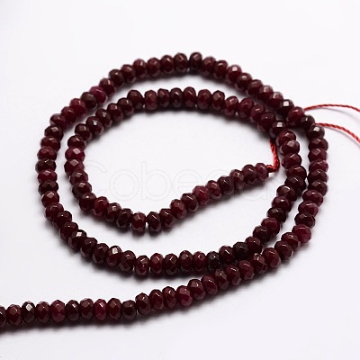 Dyed Natural Malaysia Jade Rondelle Beads Strands X-G-E316-2x4mm-20-1