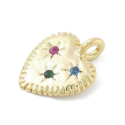 Brass Micro Pave Cubic Zirconia Charms LS-KK-S514-04A-G-1