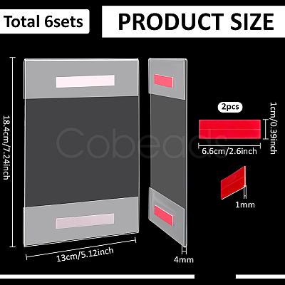 Rectangle Acrylic Table Card Display Frame and Double Faced Adhesive Tape AJEW-WH0609-493A-1