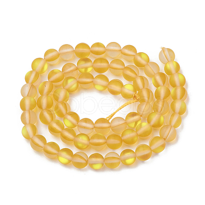 Synthetic Moonstone Beads Strands G-R375-10mm-A07-1