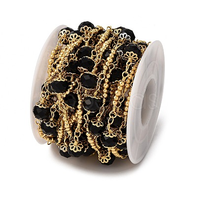 Brass Round Link Chains KK-D422-08G-1