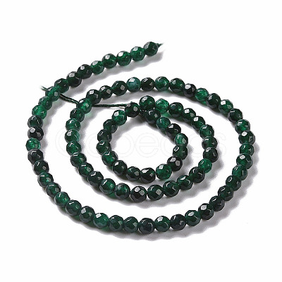 Natural Green Onyx Agate Bead Strands G-G882-4mm-A01-1