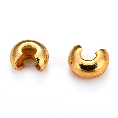 Brass Crimp Bead Covers KK-I681-13A-1