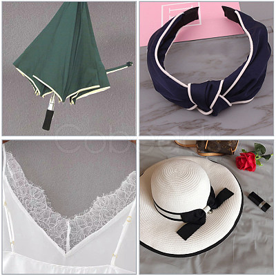 Polyester & Cotton Fabic Band FIND-WH0036-01-1