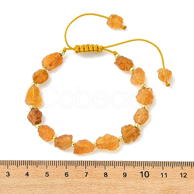 Natural Tourmaline & Brass Beads Braided Bead Bracelets BJEW-JB13938-1