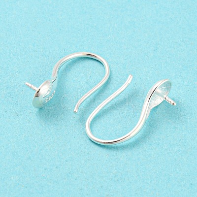 925 Sterling Silver Hoop Earring Findings STER-H107-12S-1